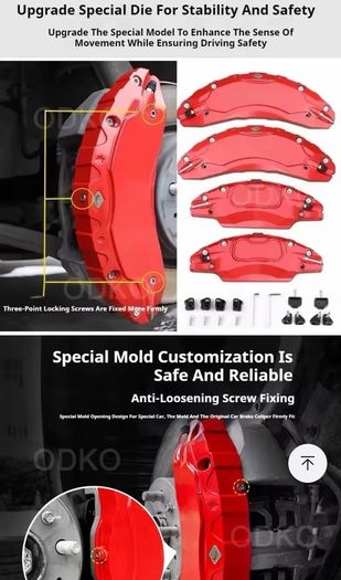 Tesla Model Y Red Aluminium Caliper Covers Brand New