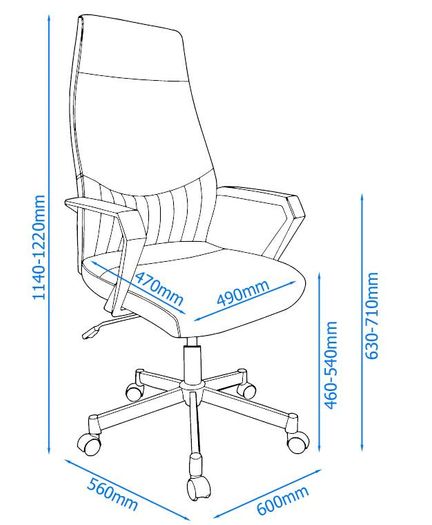 Alphason Brooklyn Chair High Back - Black