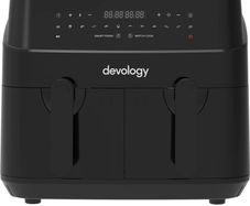 Double Air Fryer - 9L - 2 x 4.5L Independent Cooking Zones - Free 50 Recipe Cookbook- 12 Cooking Programs - Digital LED Display Airfryer - Healthy Oil-free Fryer - Portable Kitchen Appliance (FREE POSTAGE)