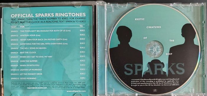 Sparks - Exotic Creatures Of The Deep CD (2008) Art Pop Rock VG+