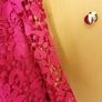 Women's Blouse Fushia Heavy Lace REDUCED NWT SIZE 14 Image 4