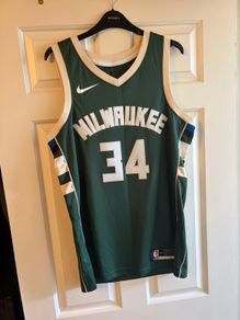 NBA Milwaukee Bucks Antetokounmpu 34 Replica Jersey Medium