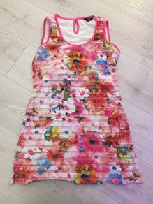 Ladies Savida Ruffle Tunic Top Size 10