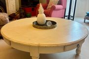 Asian antique white large coffee table