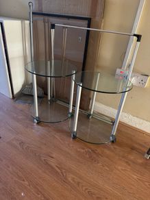 2 Glass Side Tables