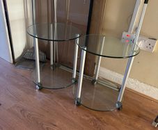 2 Glass Side Tables