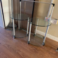 2 Glass Side Tables