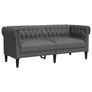Chesterfield Sofa Other Dark grey 182.5 x 74.5 x 74.5 cm Fabric Image 2