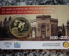 Belgium 2.5 Euro Brilliant Uncirculated Coin 2020 - 100 years Olympic Games Antwerp - Belgian Coincard Catalogue