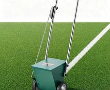 Steel Field Line Marker 11.3kg Dry Powder Chalker with Adjustable 50.100mm Line Width, 2 Heavy-Duty Wheels