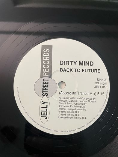 Dirty Mind - Back To Future- 12" Single - 1993 - Jelly Street Records
