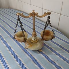 Vintage Onyx Marble Scales of Justice