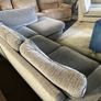 Grey corduroy corner sofa set Image 7