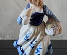 Porcelain Girl cobalt blue