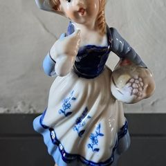 Porcelain Girl cobalt blue