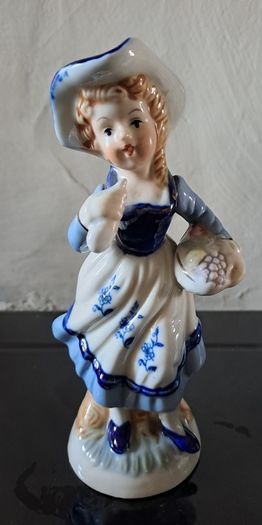 Porcelain Girl cobalt blue
