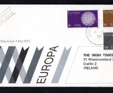1970 Ireland Europa (CEPT) Commemorative Stamps Illustrated Irish TImes First Day Cover (FDC)