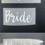 Wedding adhesive decals for champagne glasses Image 2