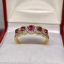 Natural Unheated Ruby & White Zircon Ring Image 6