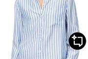 Marc O'Polo Classic Blue &amp; White Striped Long-Sleeve Shirt (Size EU 36 / Small)