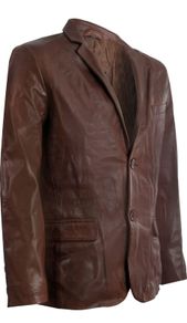 "Infinity Leather" Men's Leather Blazer Size XL