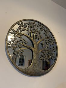 Tree of Life  Mirror home decor design Antique brass 3D style
