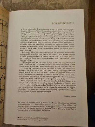 Judging Dev. By Dermaid Ferriter. First Edition Large Volume Hardback With Dustjacket In Good Condition.  See Photos For Same.