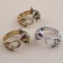Vintage Gothic Leopard / Panther Animal Wrap Ring with Red Eyes Image 9