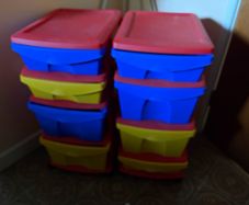2 x Plastic Storage Drawer Units