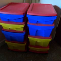 2 x Plastic Storage Drawer Units