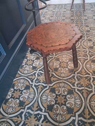Unique carved vintage spanish table
