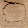 Vintage 90's Womens In Wear Italian Black Leather Silver tone Chain Belt Size L 32" Image 5