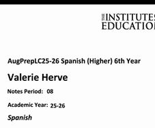 Institute of education h1 Spanish notes