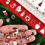 MASSIVE SALE 84P Christmas Enamel Gold Charms for Jewelry Making, Assorted Gold Charms for Christmas Snowflake Snowman Tree Hat DIY Necklace Bracelet Earrings Making Crafting Decoration Image 4