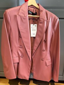 Zara Faux Leather Blazer brand new