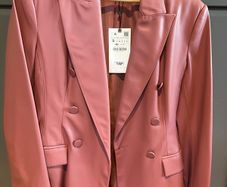 Zara Faux Leather Blazer brand new