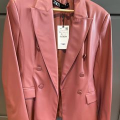 Zara Faux Leather Blazer brand new