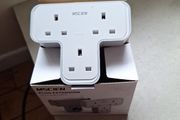 3 sockets  plug with usb ports