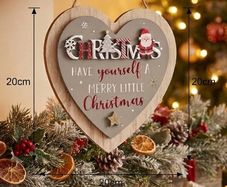 "Have Yourself A Merry Little Christmas" Santa Heart Plaque