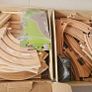 wooden blocks railway motorway road Image 3