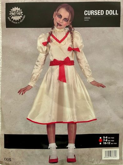 Cursed Doll Halloween Costume Age 7-9 years