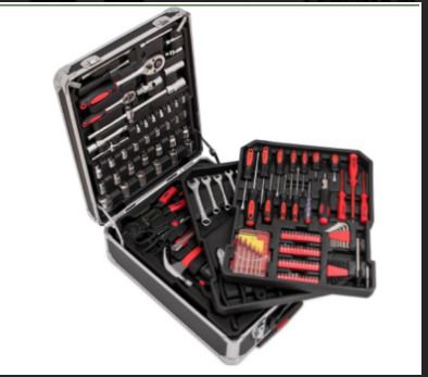 Executive Anthracite Black Case Box Trolley Set 949 Piece Tool Box Tool