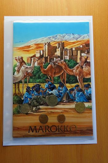 Morocco vintage original coins set