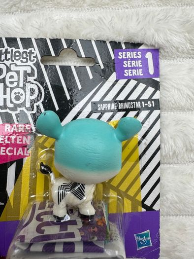 Hasbro Littlest Pet Shop 1-51 Sapphire Rhinostar Rhino Dirty Please see pictures