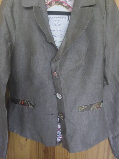 St Martins linen cotton blend jacket (free post)