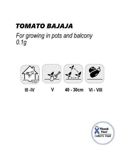 (T) Pot Tomato Bajaja seeds 0.1g (882761)