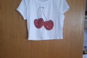white cherries crop top