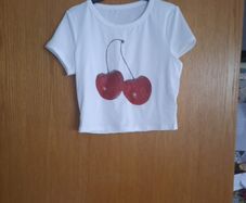 white cherries crop top