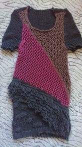 Black Knitted Dress. Size 10