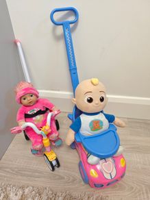 Baby doll push car bundle